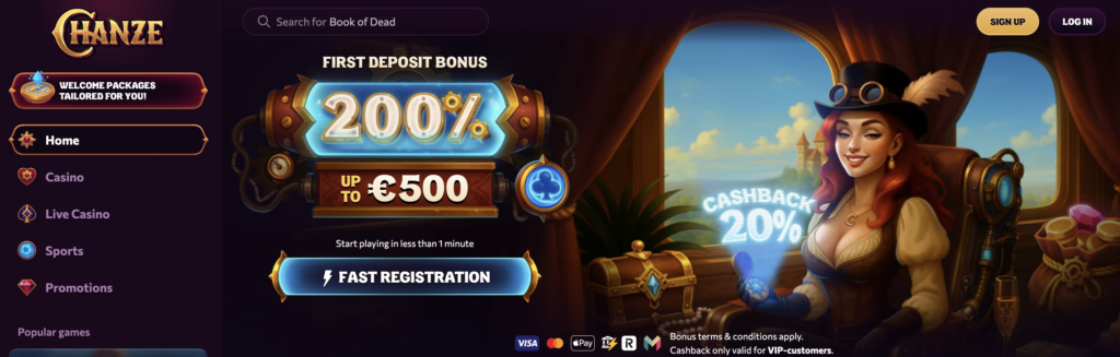 Chanze Credit Card Casino