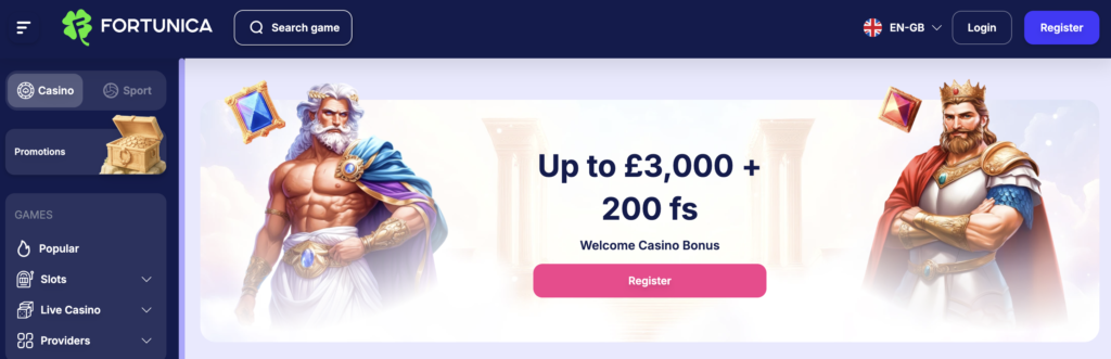 Credit Card Casino welcome bonus.